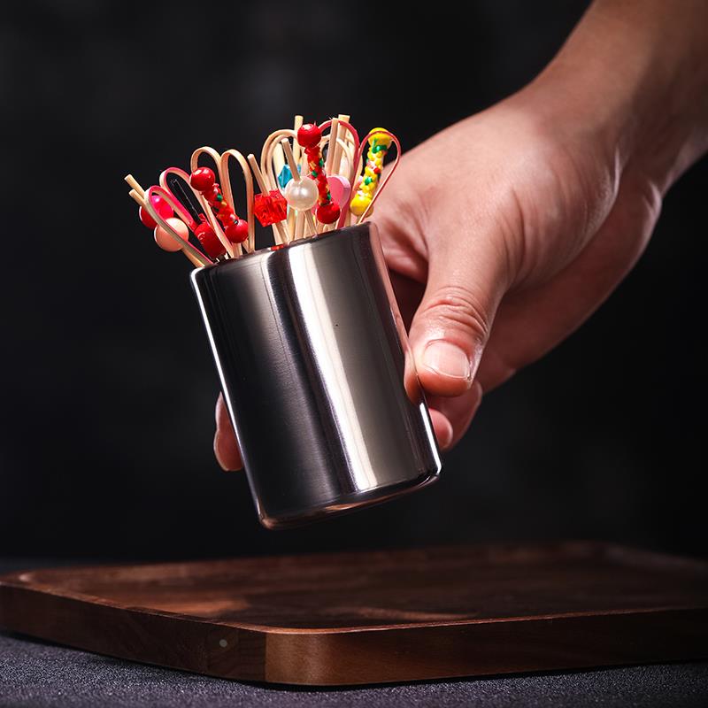 酒吧传奇 吧台酒针收纳盒 酒签桶马天尼橄榄签收纳 调酒器具装饰图片