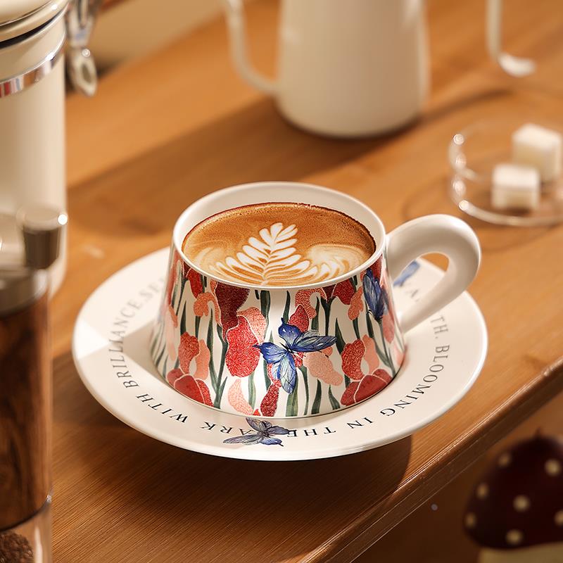 陶瓷精致水果盘女式高颜值咖啡杯碟仪式感餐具零食摆放盘马克杯子