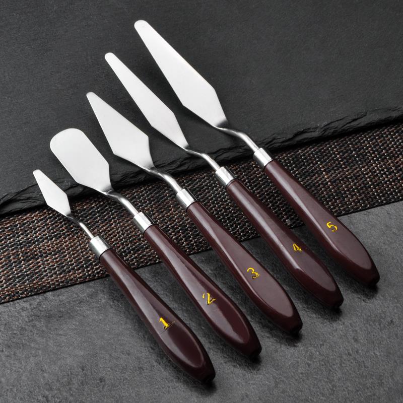 5件套巧克力刮刀奶油小刮刀 蛋糕裱花抹平抹面刀调色烘焙工具套装