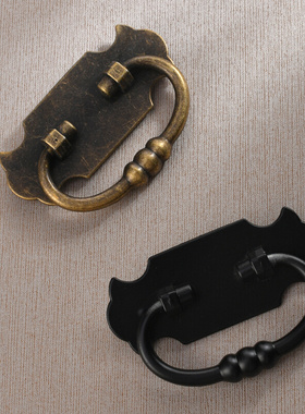 精茂-412合金拉手抽屉拉手仿古橱柜拉手衣柜拉手黑色孔距61mm