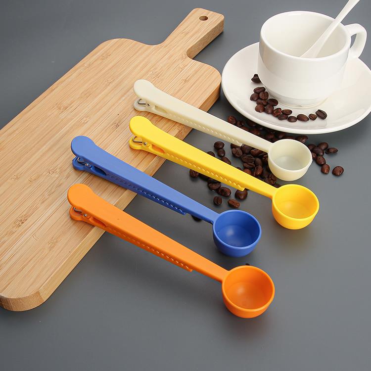 咖啡勺咖啡粉封口夹量勺两用咖啡器具夹子咖啡量豆勺密封袋子夹