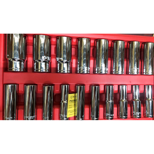 鹰之印1/2套筒头19号17套铜内六角21套桶工具 大飞套筒套装组合