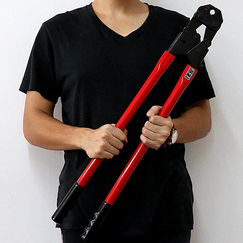 台湾OPT手动钢索压接钳HS10/14/24/25强力压线钳双管线扣压接钳