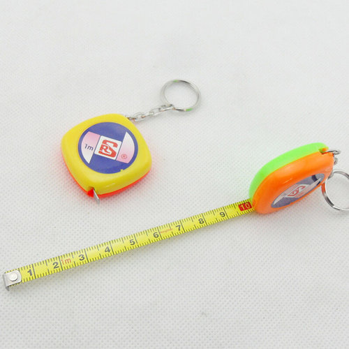 测量工具 自卷卷尺 塑料壳 1米 微型迷你尺 钥匙扣尺 钢卷尺