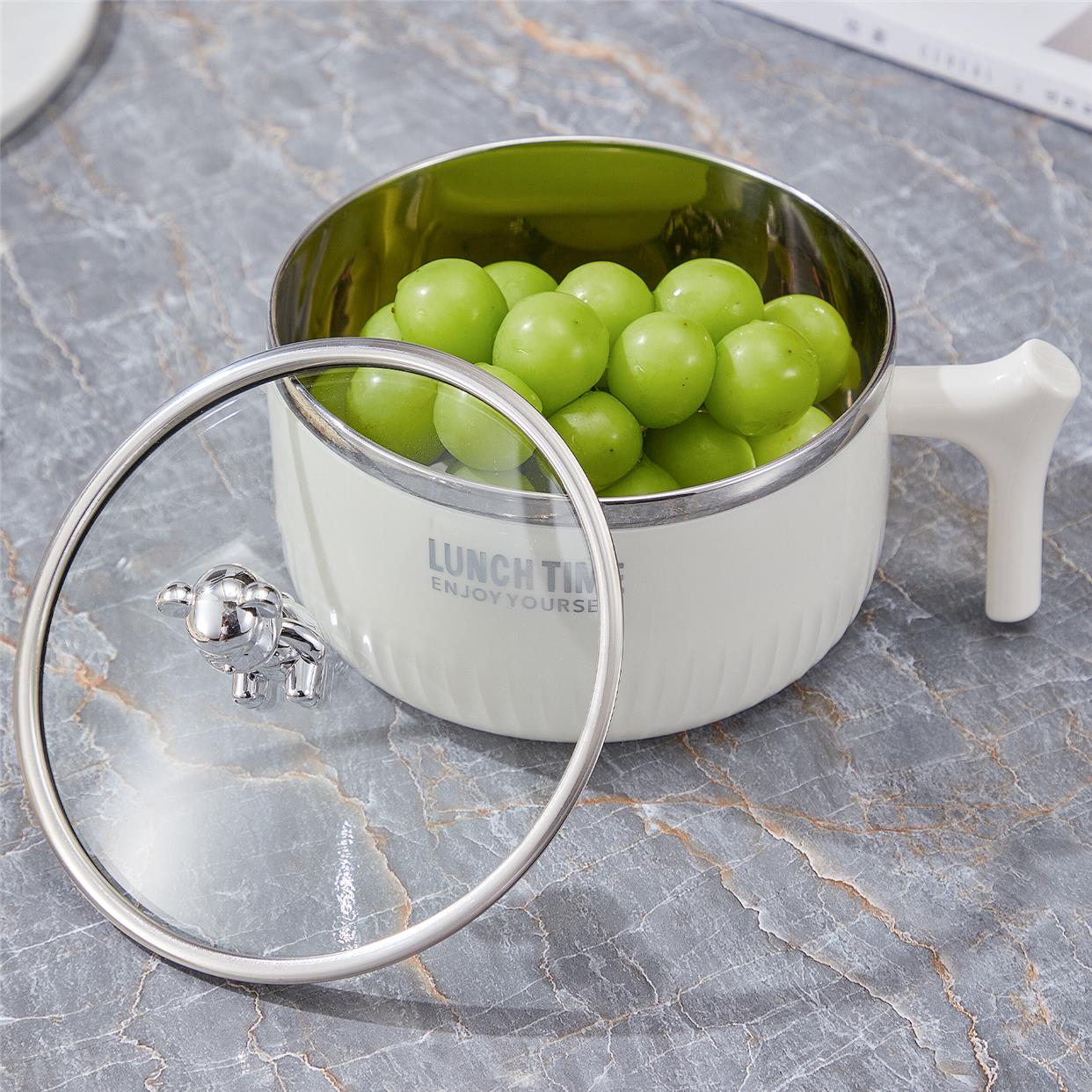 泡面碗带盖碗宿舍用学生碗筷套装上班族饭盒饭碗个人专用泡面神器