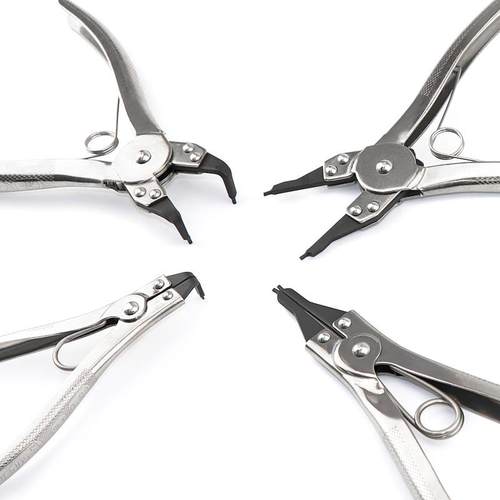 日本世霸SUPER小霸王不锈钢内外轴用直嘴弯嘴卡簧钳CSH-0 1 3 4AB