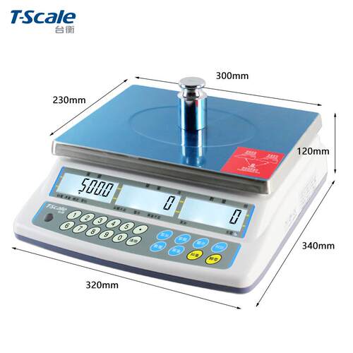 正品台衡惠而邦电子秤惠尔邦JSC-AHC-3+/6KG/15KG/30KG计数桌称