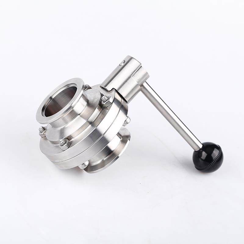 手动真空快装蝶阀304不锈钢卫生级卡箍式快接卡盘鸭嘴蝶阀KF50 40