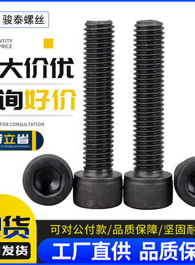 M8M10M12全牙12.9级内六角螺丝杯头螺丝钉高强度圆柱头内六角螺栓
