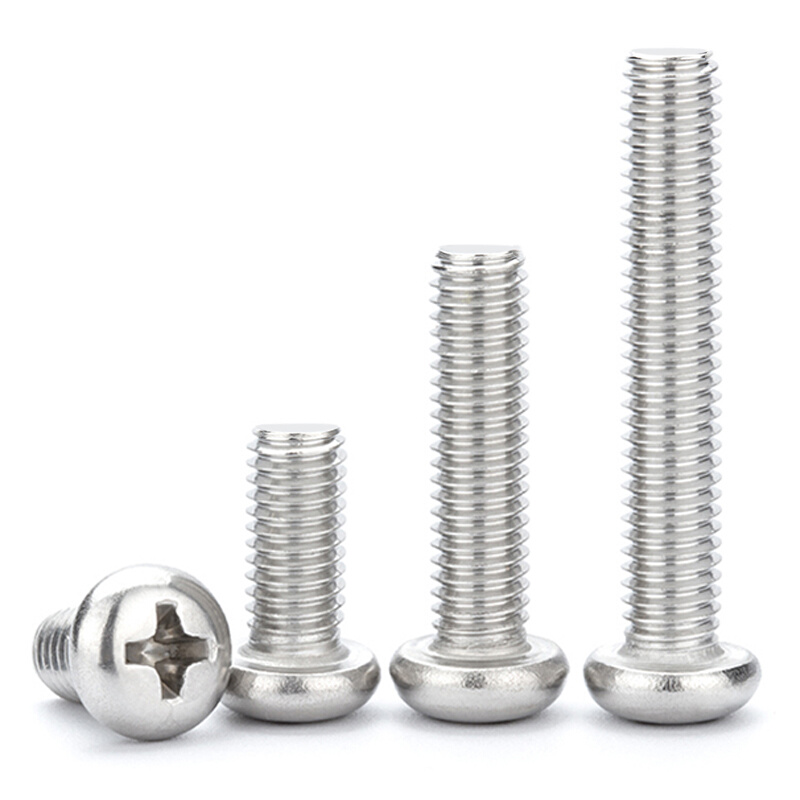 304不锈钢英制螺钉十字圆头盘头螺丝机牙1/8 5/32 3/16 1/4 5/16