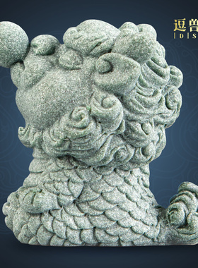 居家创意动物中式泡泡龙桌面精品装饰摆件办公茶宠神思国潮