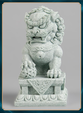 电视柜乔迁摆件装饰客厅家居饰品玄关桌面青砂开业石狮子