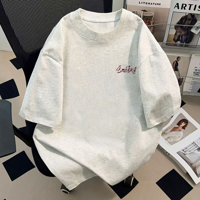 纯棉短袖t恤印花上衣通用cleanfit内搭简约休闲慵懒风T恤夏季新款