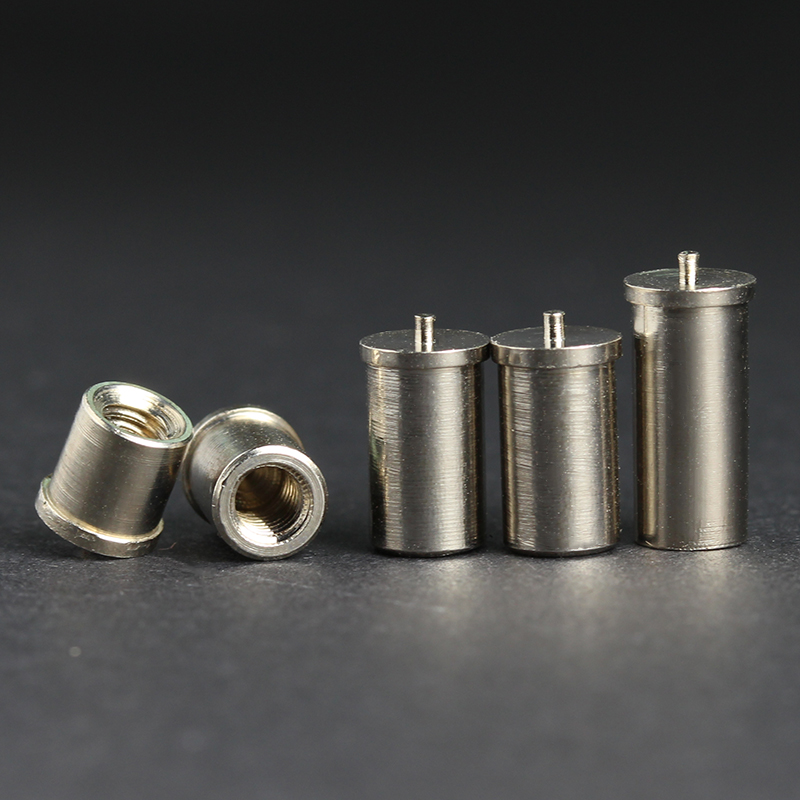 M2.5 M3铜镀锡焊点铜柱PCB定位柱带焊针铜螺柱贴片螺母焊接固定柱