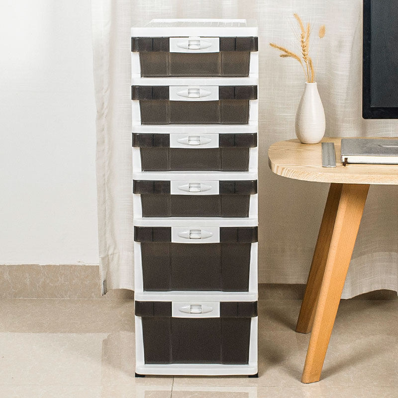 多层收纳柜落地加厚收纳箱塑料抽屉柜办公室桌面A4文件收纳盒自锁