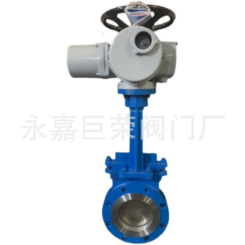 不锈钢铸钢材质 型号PZ973H-10C 常压 电动对夹式刀形闸阀