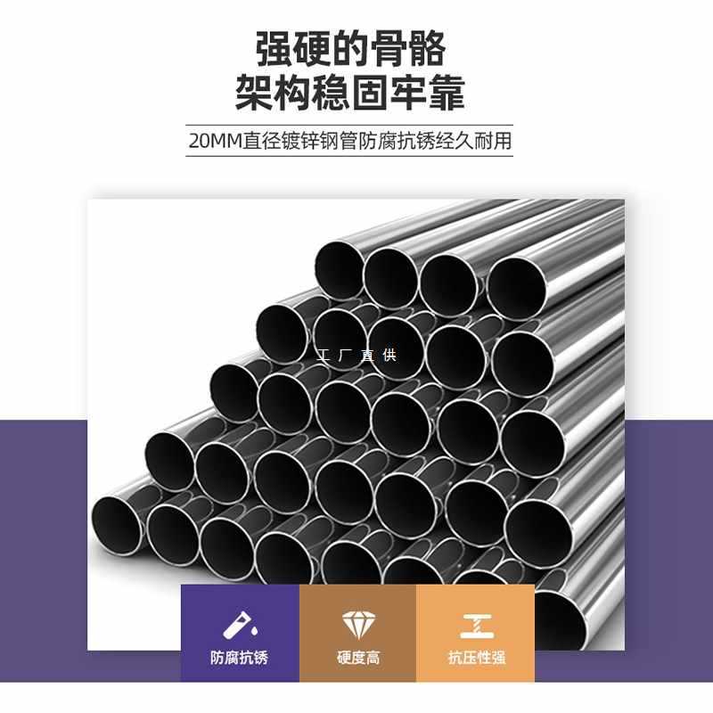 ft带抽屉简易布衣柜钢管加粗加厚钢架防尘布艺挂衣橱家用卧室出租