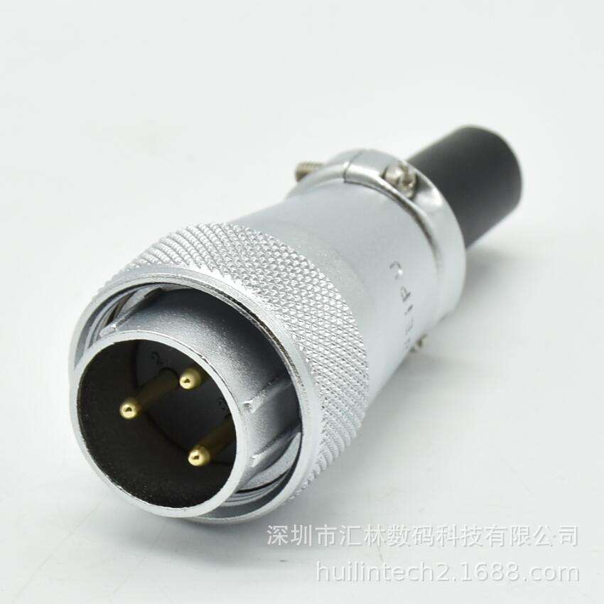 威浦航空插头WS24K3ZQ/ WS24J3TQ开孔尺寸24mm3芯航空插头