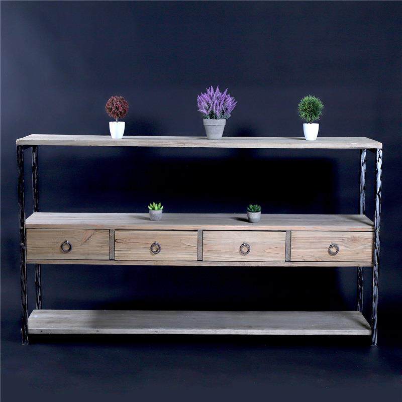 销售手工艺木质家具民宿酒店家居简欧田园长桌陈列架家俱摆件