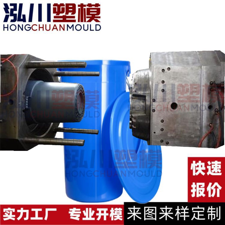 20L脚踏式家用双桶带盖垃圾桶模具 厨房分类垃圾桶设计开发模具