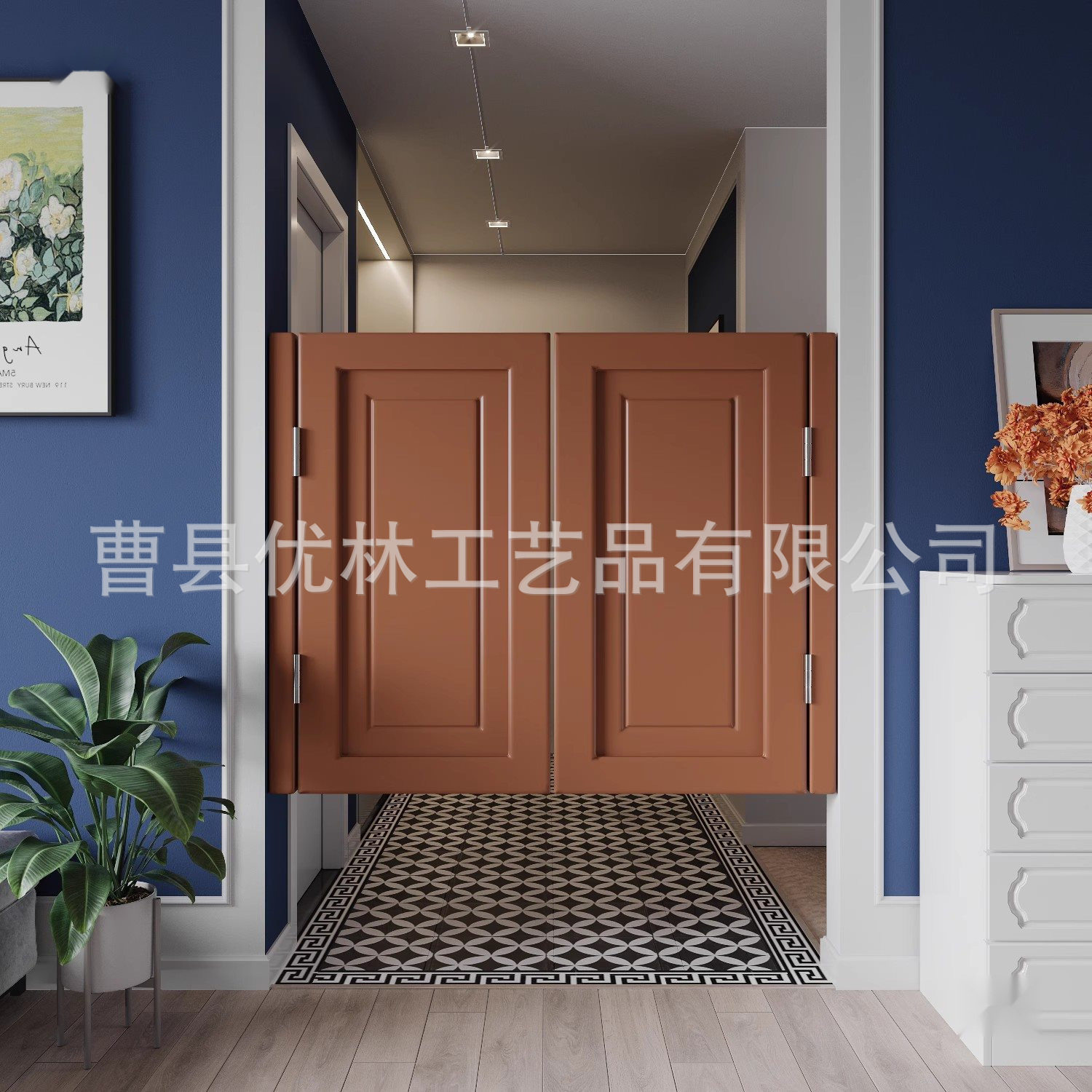 简约实木牛仔门栅栏门室内门走廊隔断半门洗手间腰门隔断门吧台门