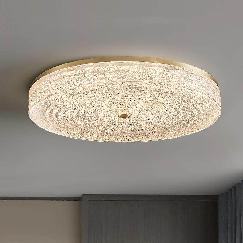 全铜客厅吸顶灯意式轻奢主卧室圆形led大气级感大尺寸包安装