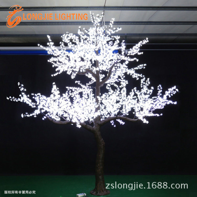 5940灯 高4.0米 LED仿真树 发光桃花灯树,景观亮化夜景灯树