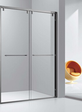 Tempered Glass Slide Shower Door Bathroom Walk in Shower Enc