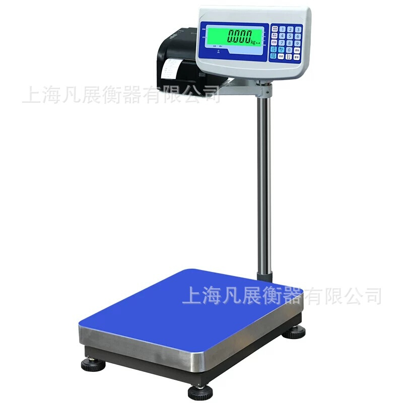 电子秤带打印不干胶热敏纸标签电子台秤通过手机APP设置格式打印.