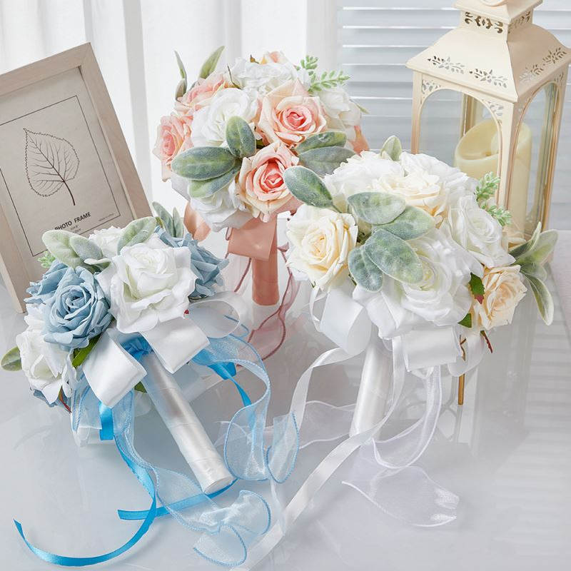 欧式新娘手捧花婚礼结婚领证仿真花束高级感森系婚纱摄影拍照道具