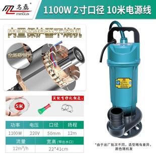OQ5M水泵家用220V抽u水井水清水泵农用灌溉污水泵烤漆抽水泵潜