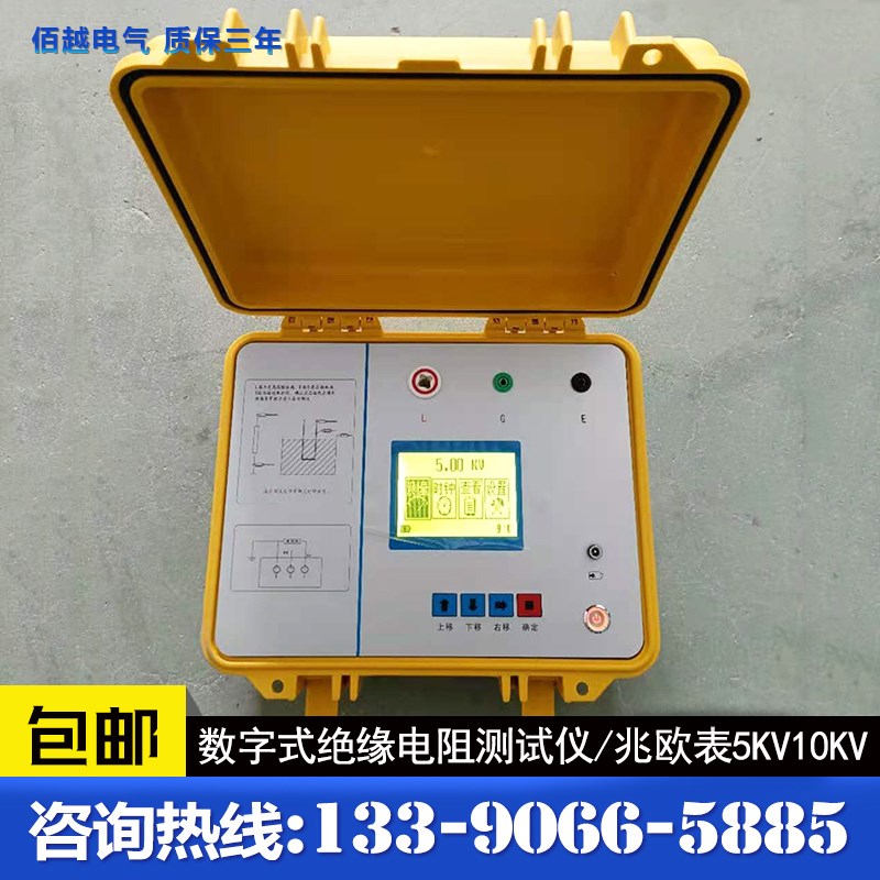 10kv数字高压兆欧表绝缘电阻测试仪2500VF 5000V10000V/吸收比指