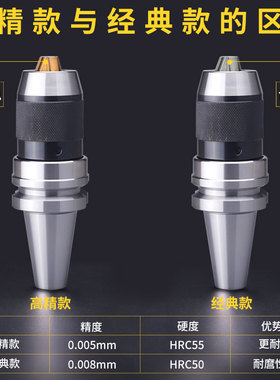 钻夹头刀柄bt30bt40bt50APU08APU13APU16HSK一体式自紧钻夹头刀柄