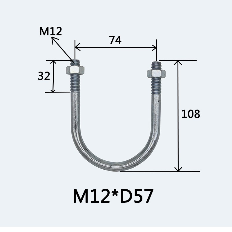 镀锌u型卡u型螺栓管卡u型卡螺丝u型螺丝骑马箍JB/ZQ432S1JB/ZQ451