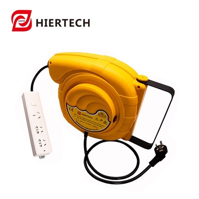 黑尔泰克电鼓卷线器自动伸缩收纳多股铜芯线悬挂式收缩电缆线厂家