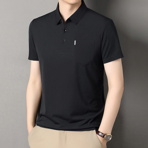 LUXURY PIG夏季加肥加大男士短袖t恤肥佬宽松半袖中年Polo衫33013