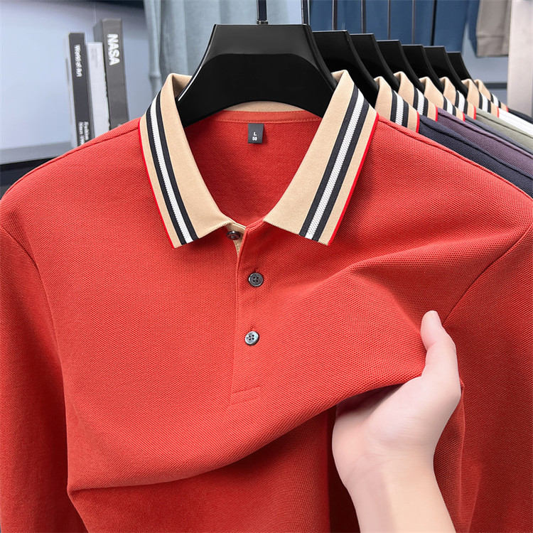 LUXURY PIG男士纯棉长袖T恤新款中青年POLO衫商务休闲男装5615Q