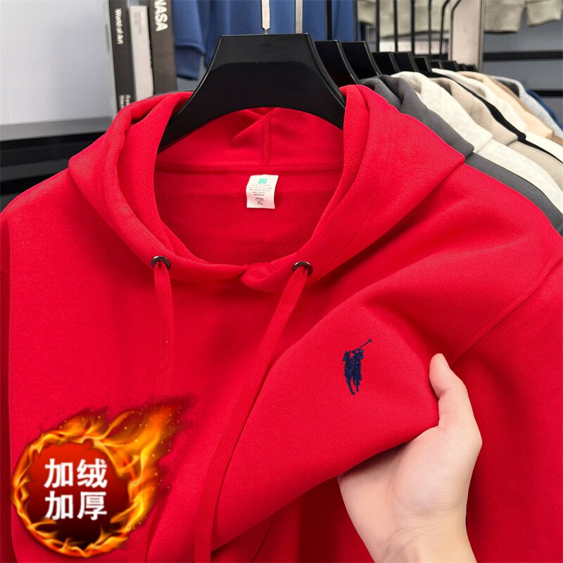 LUXURY PIG连帽(不可脱卸)秋冬季加绒卫衣男士休闲百搭男装N83112