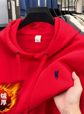 LUXURY PIG连帽(不可脱卸)秋冬季加绒卫衣男士休闲百搭男装N83112