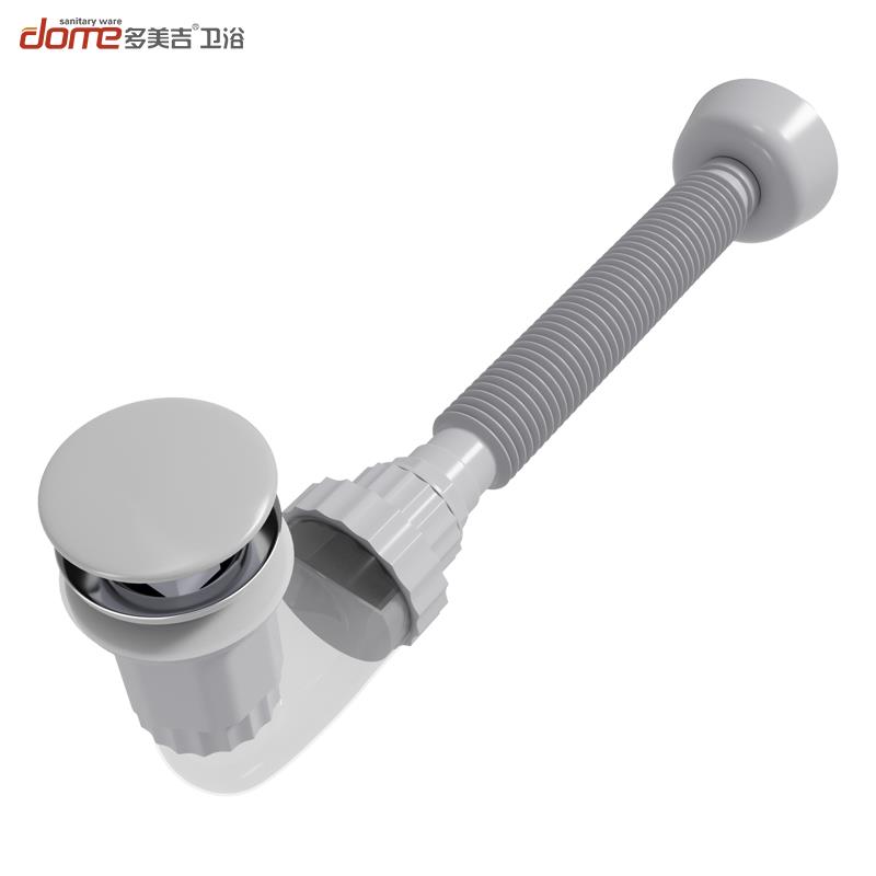 多美吉陶瓷盖弹跳下水器套装洗手盆按压式防臭排水管墙排下水管
