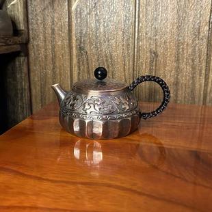 复古纯铜手工大容量泡茶壶带过滤350ML沏茶壶家用小号茶水壶茶具