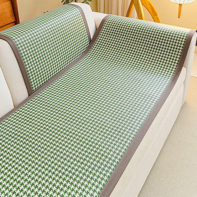 藤席冷感沙发垫夏季夏天款防滑凉席凉垫坐垫子简约现代风沙发套罩