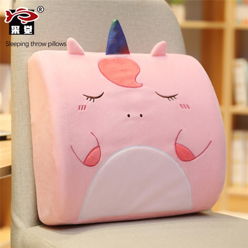 2025卡通可爱记忆棉办公室汽车靠枕护腰垫腰靠背舒适支撑坐垫