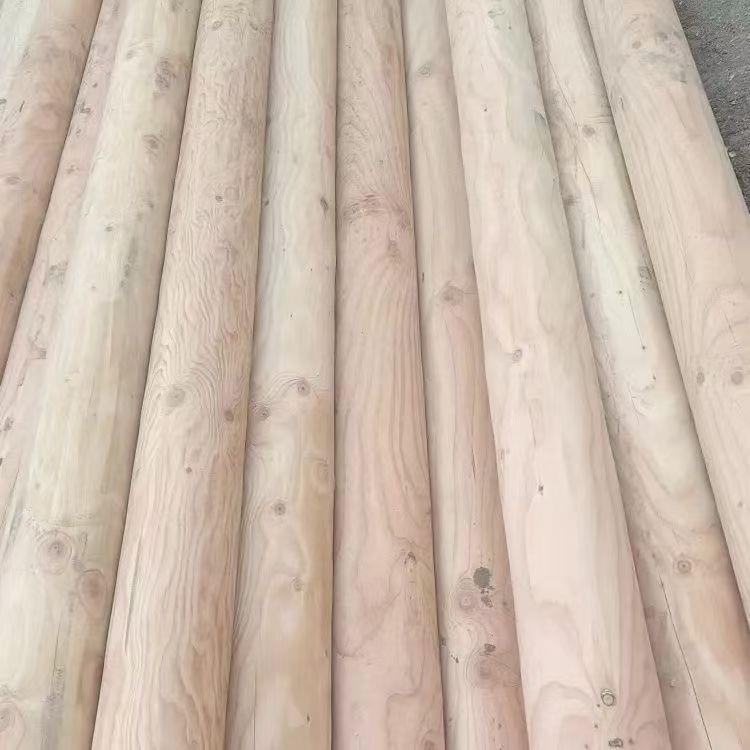 古户外杉碳圆木梁房腐梁横木立凉仿亭木祠柱防化柱圆柱制定无品牌