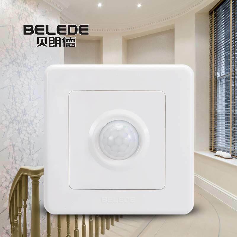 贝朗德人体感应开关延时红外线开关支持led节能灯二线人体感应