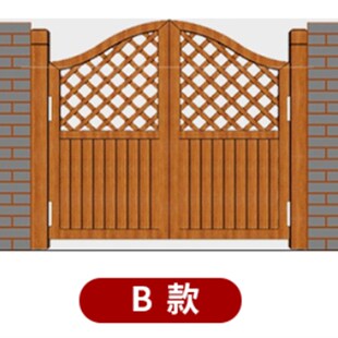 户外防腐木门拱门架木栅栏园艺双开门围栏花园门篱笆门菜园庭院门