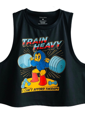 “重训治疗法”健身背心训练女短款上衣美式crossfit运动罩衫速干