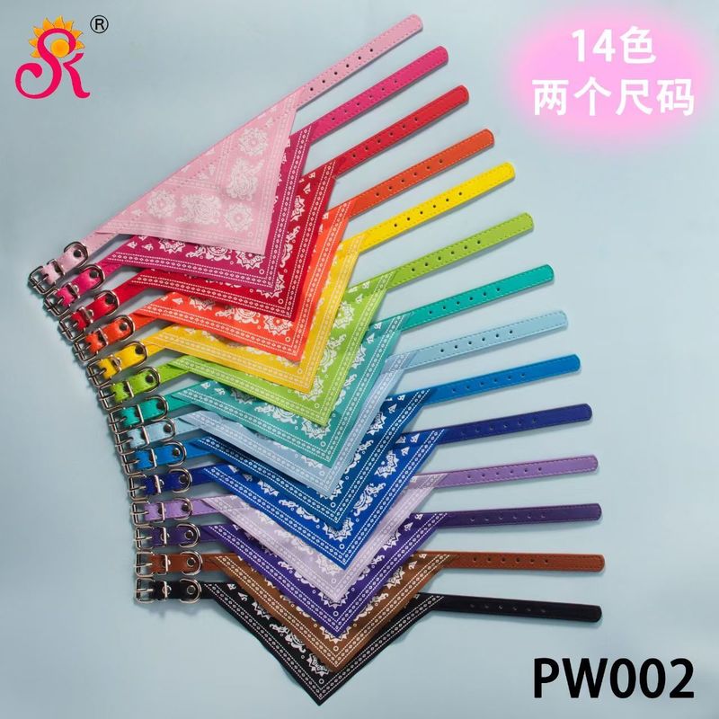 和风民族风宠物三角巾可调节猫咪狗狗围巾可爱口水巾造型饰品