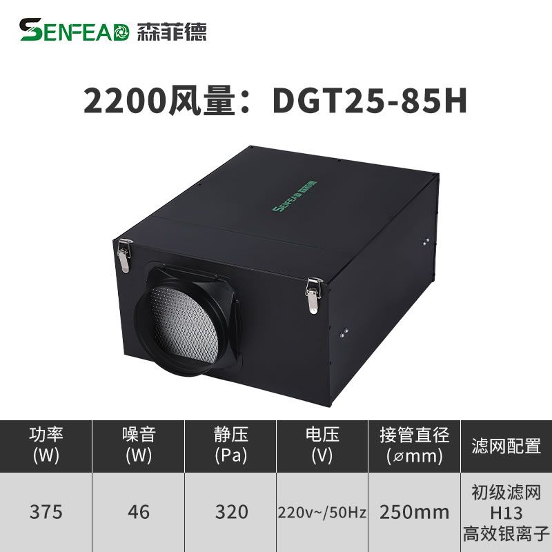 除霾新风a机正压送风机PM2.5过滤净化 办公室家用商用单向新风系