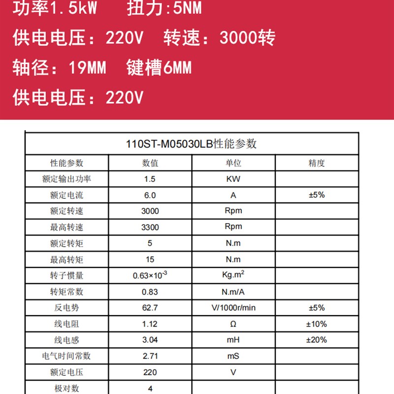 60/80磁编伺服电机加驱动器套装17位单圈绝对值400750/600/1000W